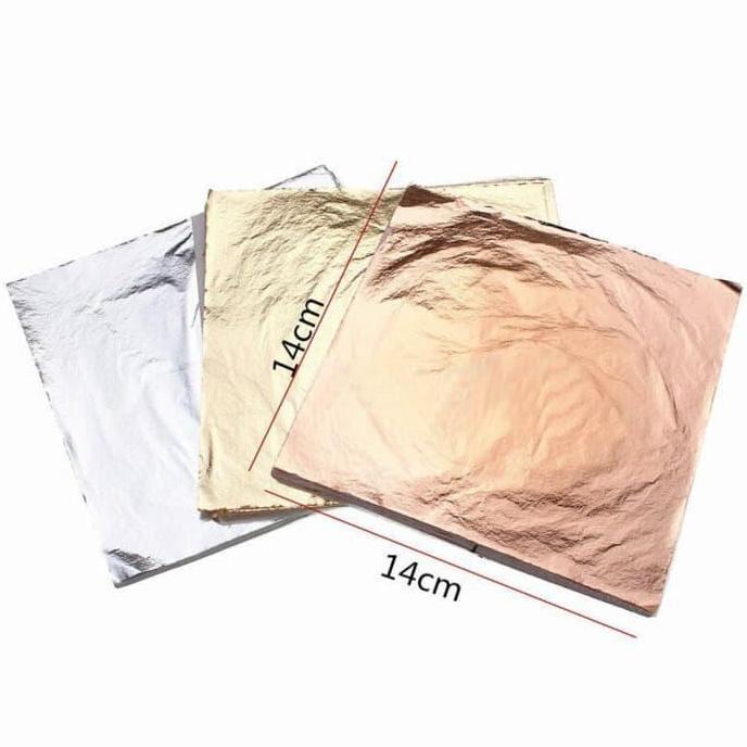 1000 lembar kertas prada emas foil leaf gold gilding sheet sepuh emas murah