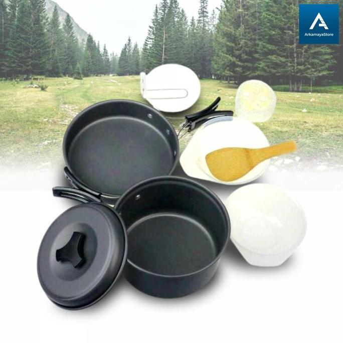 Alat Masak Camping Panci Perlengkapan Piknik Outdoor Set Lengkap