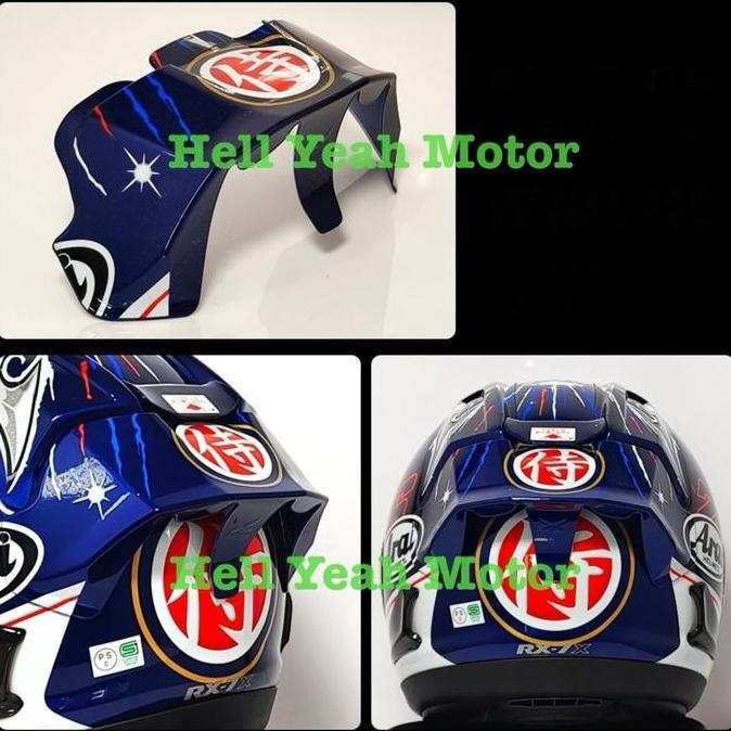 OK SPOILER ARAI RX7X DANI PEDROSA SHOGUN GHOST SPOILER BERMOTIF GP PAD ARAI VZ RAM *