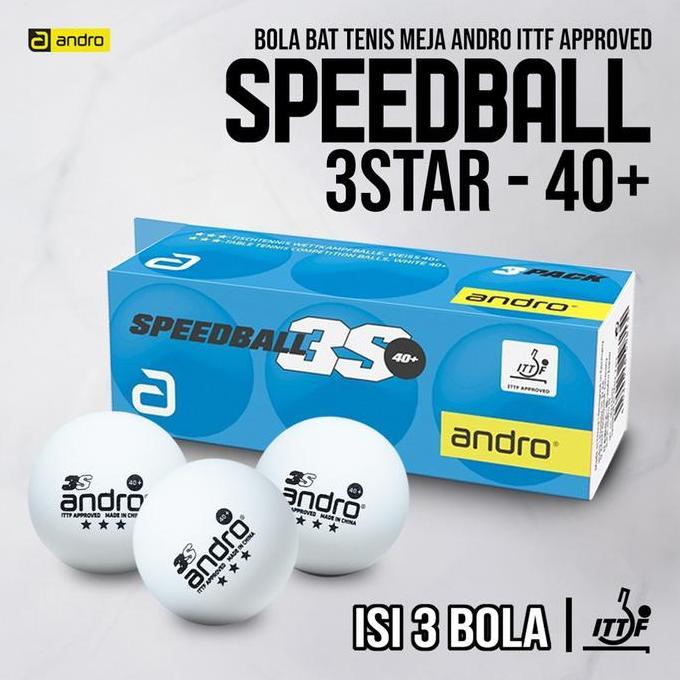 Bola Tenis Meja Pingpong Andro 40+ Plastik ITTF