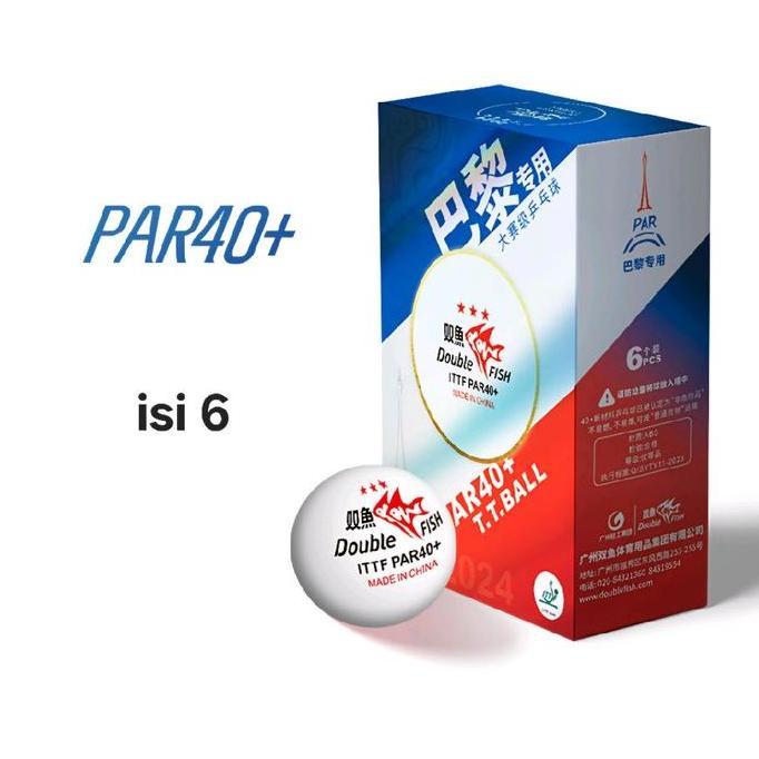 isi 6 Double Fish PARIS 40+ / Bola Pingpong Double Fish