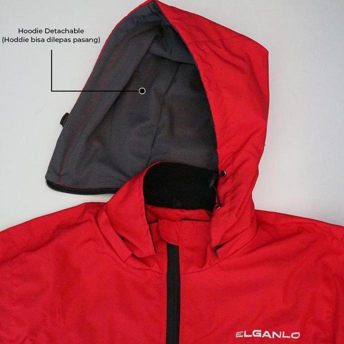 ELGANLO - Jaket Motor Touring Anti Angin Jaket Pria Jumbo 3XL - Nyaman Zipper Hoodie Custom Logo Ker