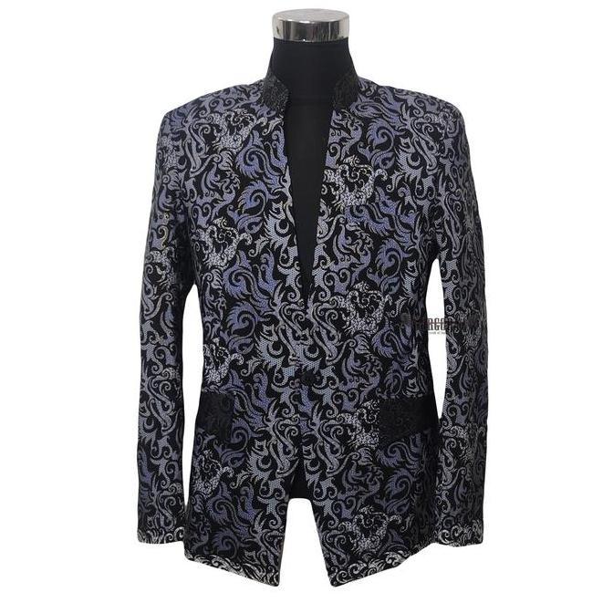 gorgoraz jas pria blazer pria batik keren hitam dan coklat gold slimfit terbaru Bunga Kain Motif Nya