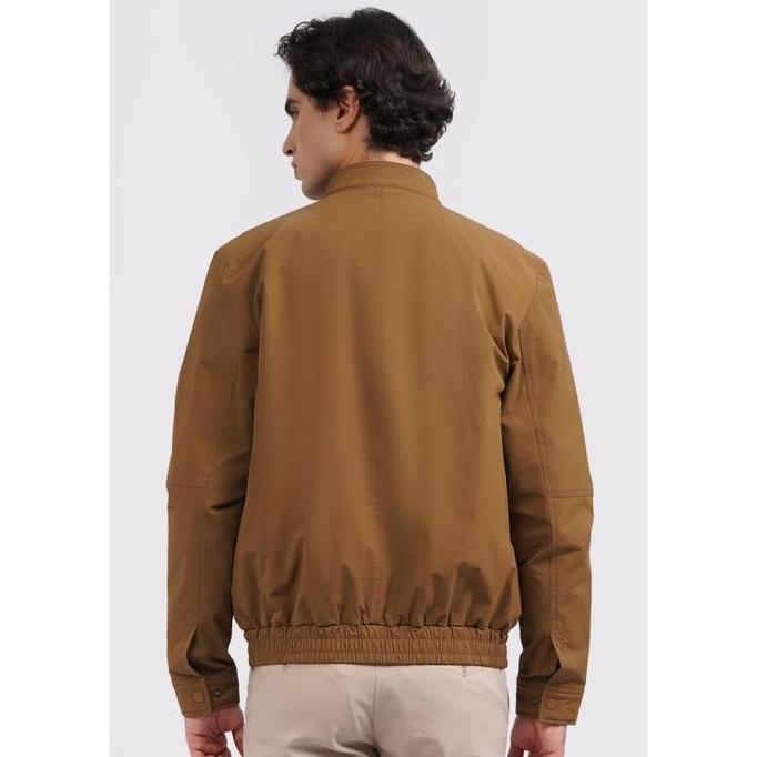WOOD 4-Way Stretch Bomber Jacket 2-JKXOTD125C071 Brown
