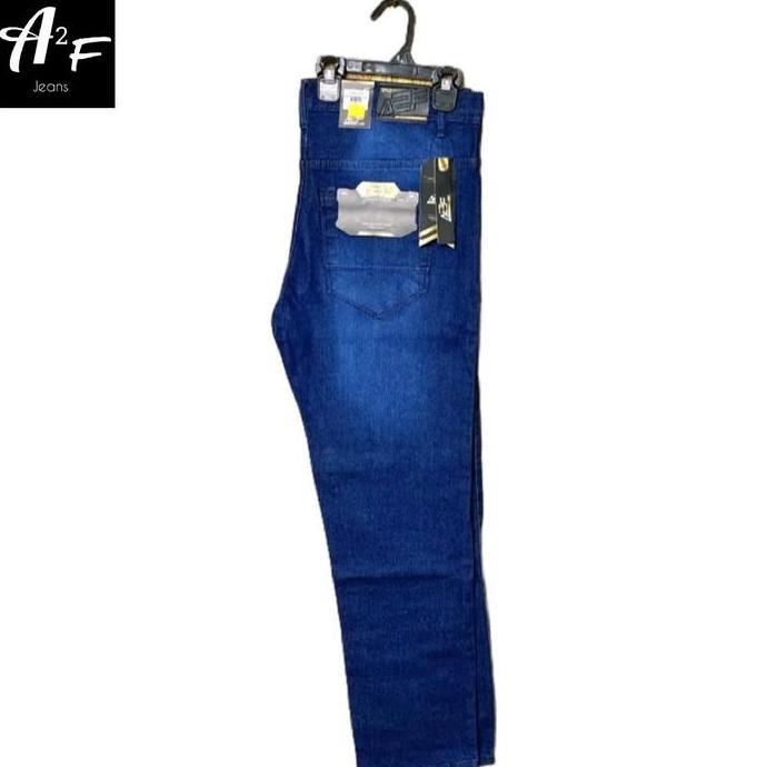 CELANA JEANS PANJANG PRIA SLIMFIT PENSIL CWOK PREMIUM A2F JEANS DENIM SIZE 27 - 38 Cowok Hitam Skinn