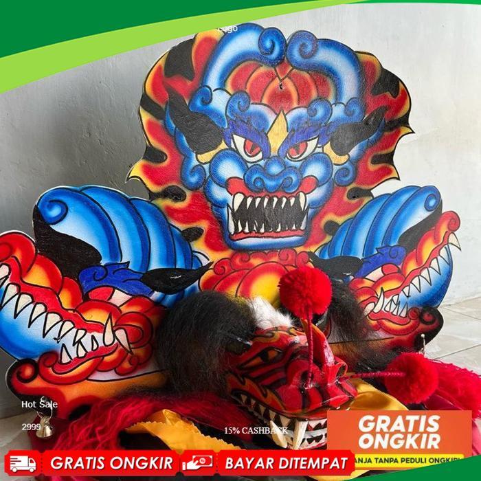 Barongan Devil Kayu Besar Anak BISMILLAH