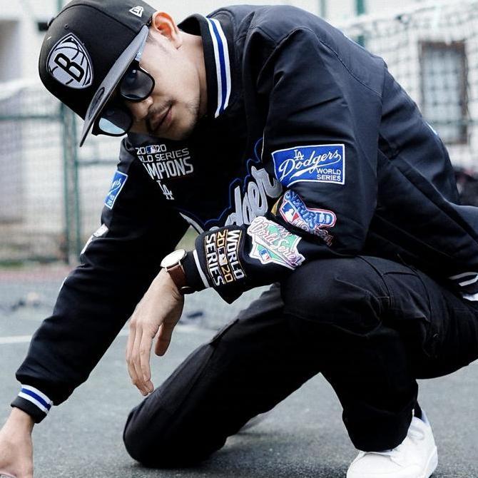 Mens Varsity Jacket Baseball Los Angeles Dodgers Back Full Bordir