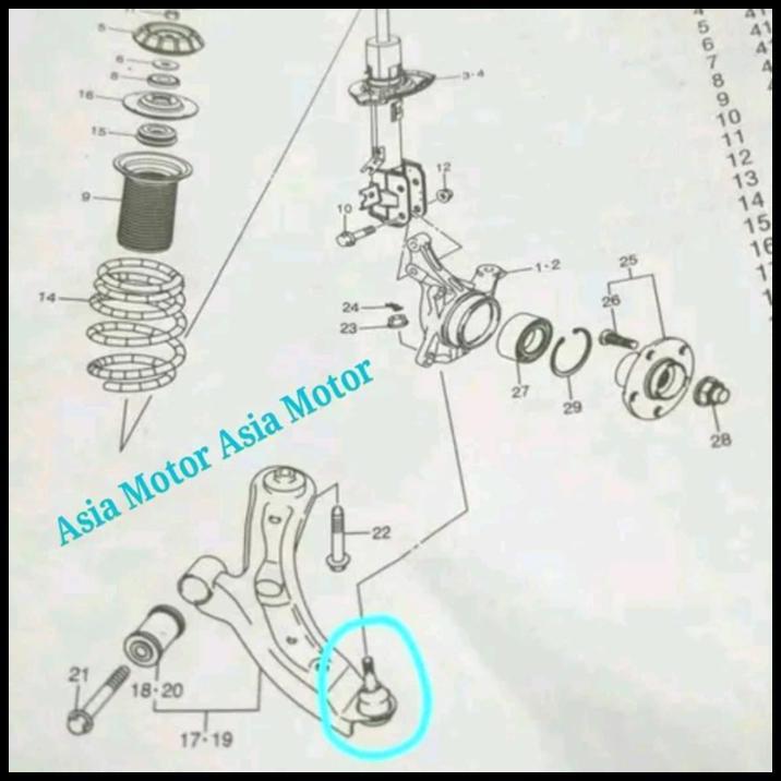 TERMURAH BALL JOINT JOIN LOWER ARM SUZUKI ERTIGA 2012-2017 NEW SWIFT 2013-2017 HEIKER 