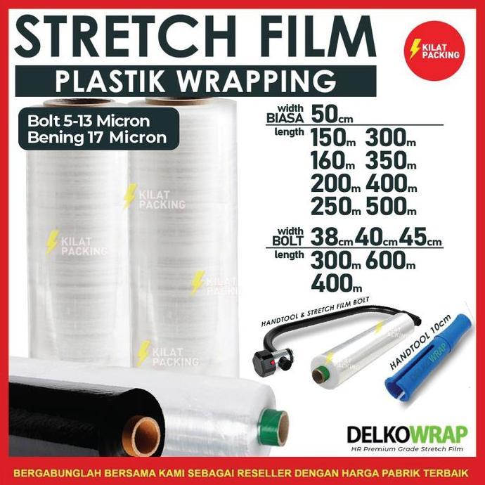 Stretch Film Bening / Plastik Wrapping Barang Plastic Wrap 50CM SATUAN