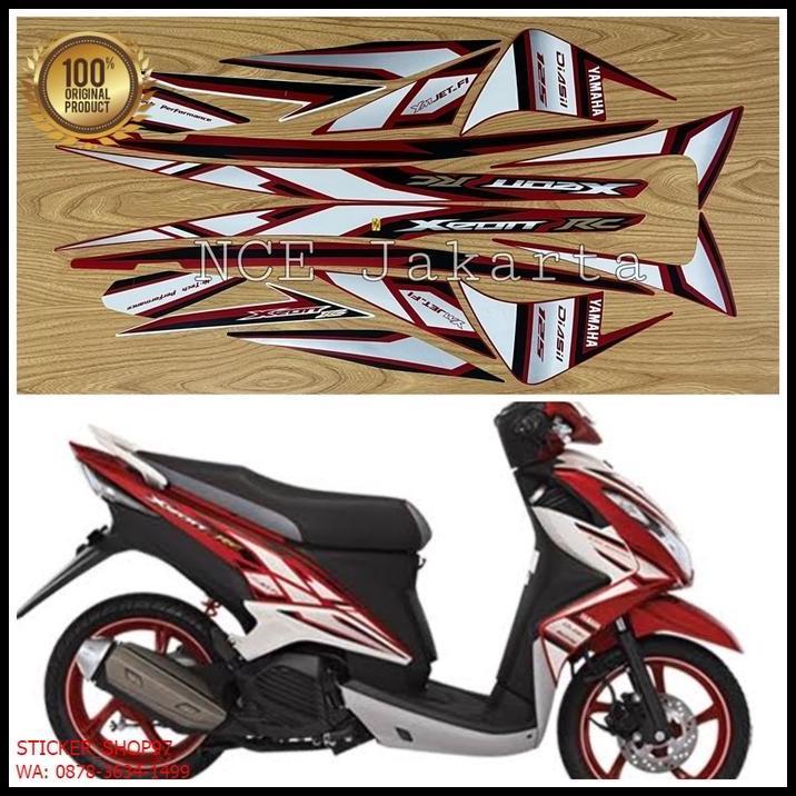 HOT DEAL (ORI) STIKER STRIPING MOTOR XEON RC 2013 MERAH KUALITAS ORIGINAL 