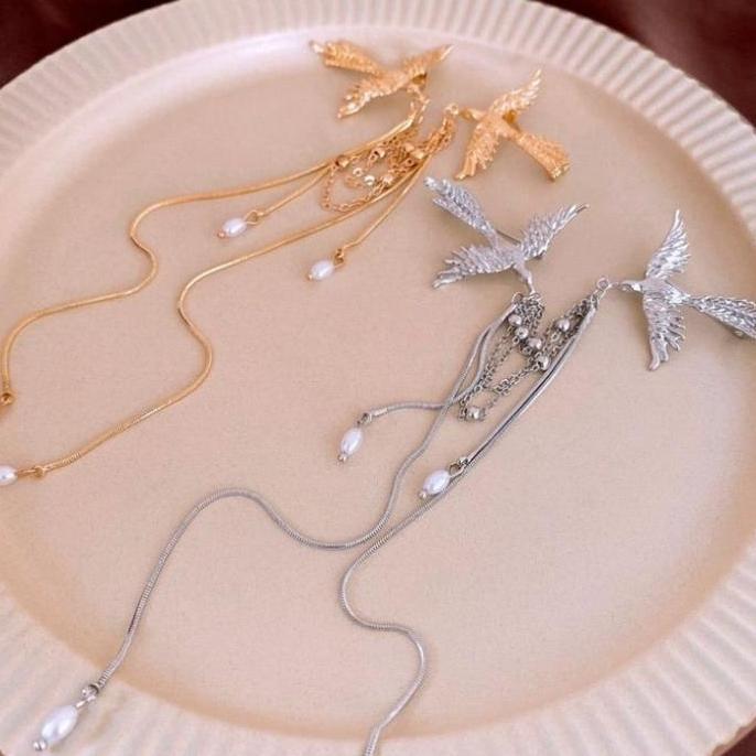 Bros Rantai Wanita Pin Bros Rantai Phoenix Bros Pin Rantai Jas Lapel Pin Rantai Bros Kerah Kemeja [t