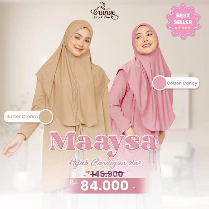 Maaysa Cardigan Hijab Instan Jersey Muslim