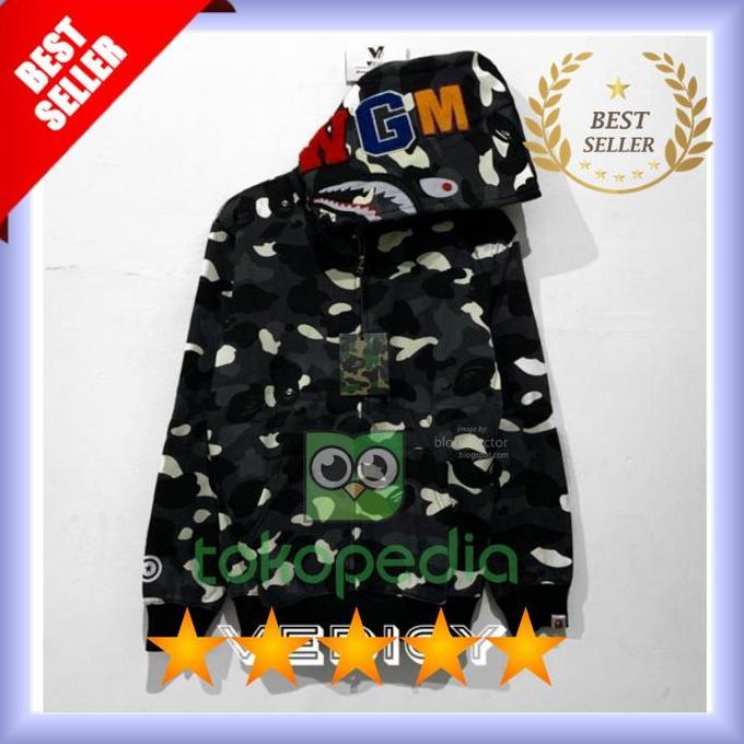 Bape Hoodie / Bape Shark / Jaket Bape A Bathing Ape Shark City Camo