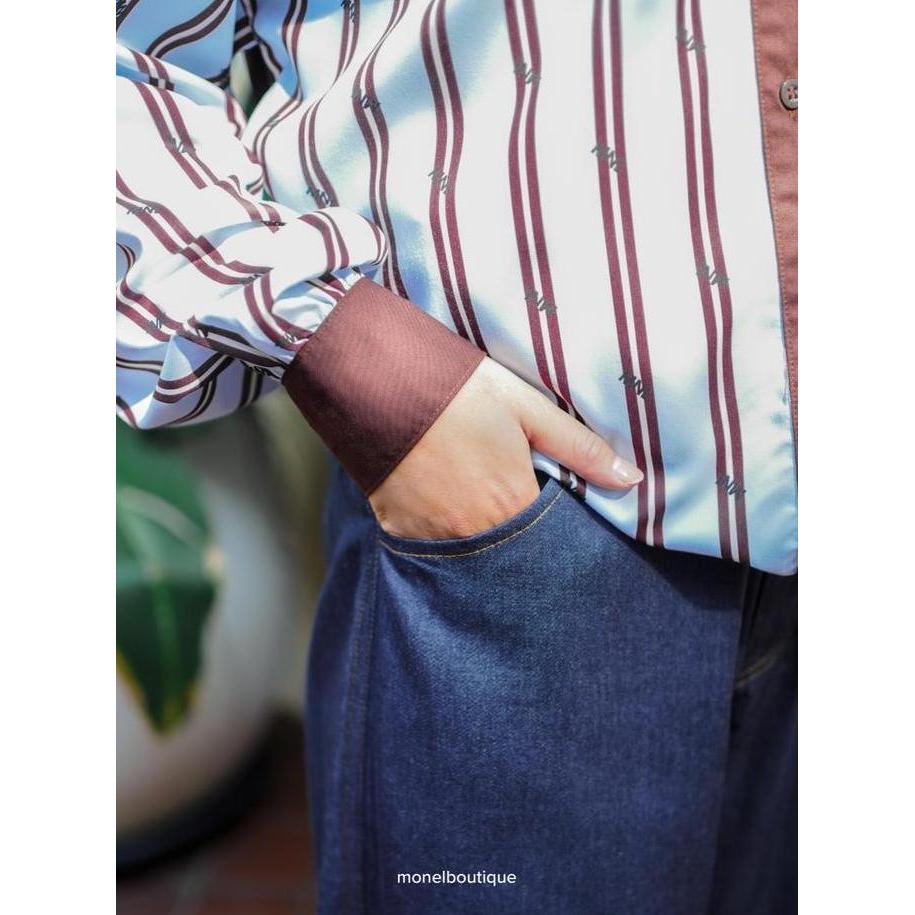 Monel - Atasan / Top / Kemeja Wanita / Noreen Stripe Top