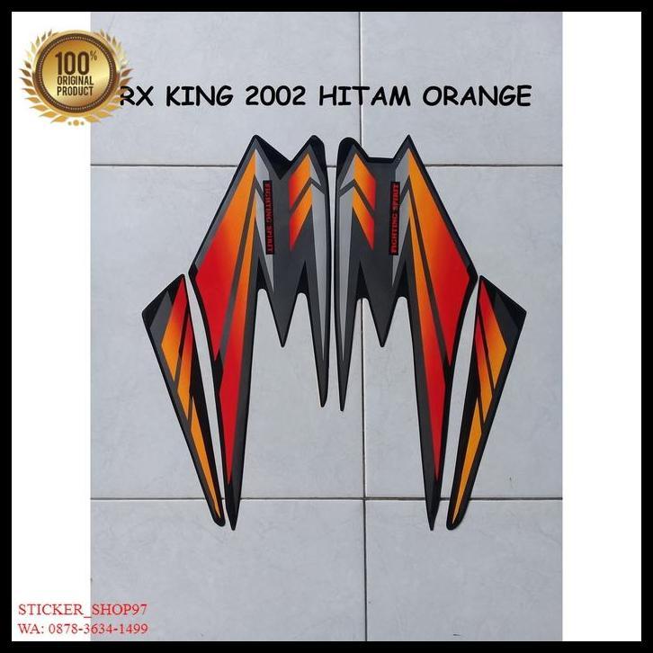TERLARIS (ORI) STRIPING LIS YAMAHA RX KING 2002 HITAM ORANGE KUALITAS ORIGINAL 