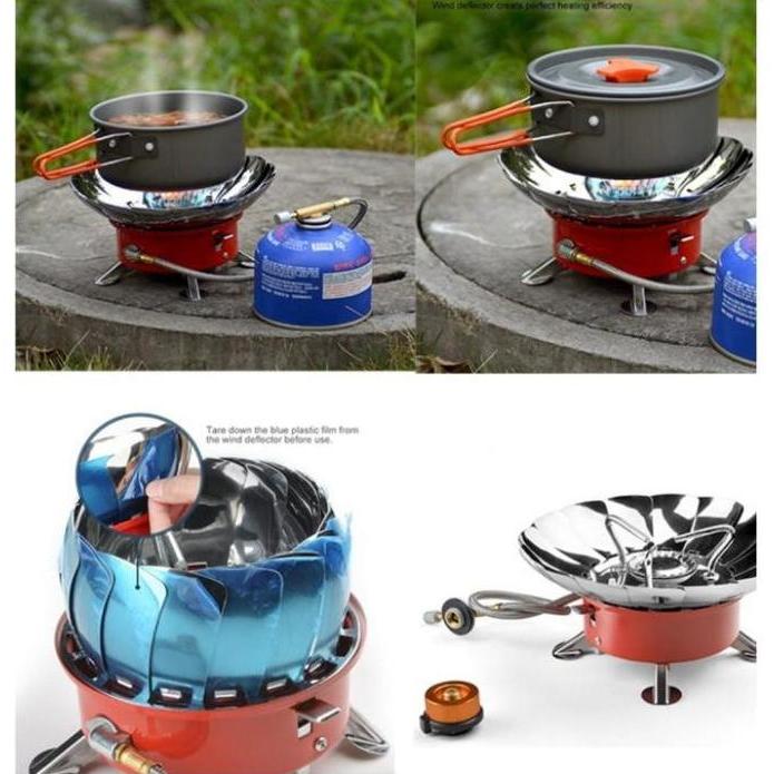 - Kompor Camping Windproof Model Kembang Kompor Camping Portable