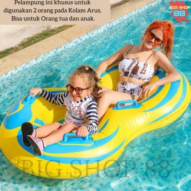 TERBARU Pelampung Ban Renang Kuning Single Double Dewasa Anak Anak Kolam Arus Kolam Renang Swim Ring