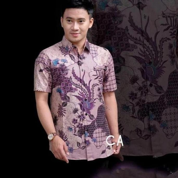 BEST SELLER OLIL COLLECTION KEMEJA BATIK PRIA JUMBO LENGAN PENDEK SERAGAM BATIK MODERN REGULERFIT BA
