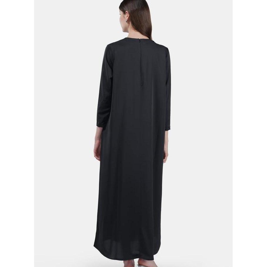 Viral  Benang Jarum Black Label - Basic Maxi Dress - Black