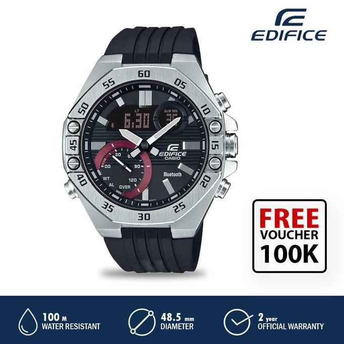 Casio Edifice Jam Tangan Analog Pria Original Ecb-10P-1Adf