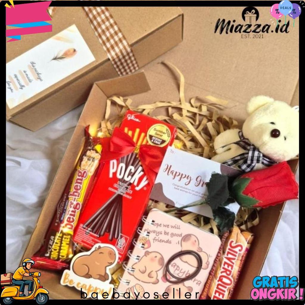 Hampers Snack Box Cokelat Kado Ulang Tahun Wisuda Hadiah Pacar Gift Box Buket Murah Jajan Skripsi Se