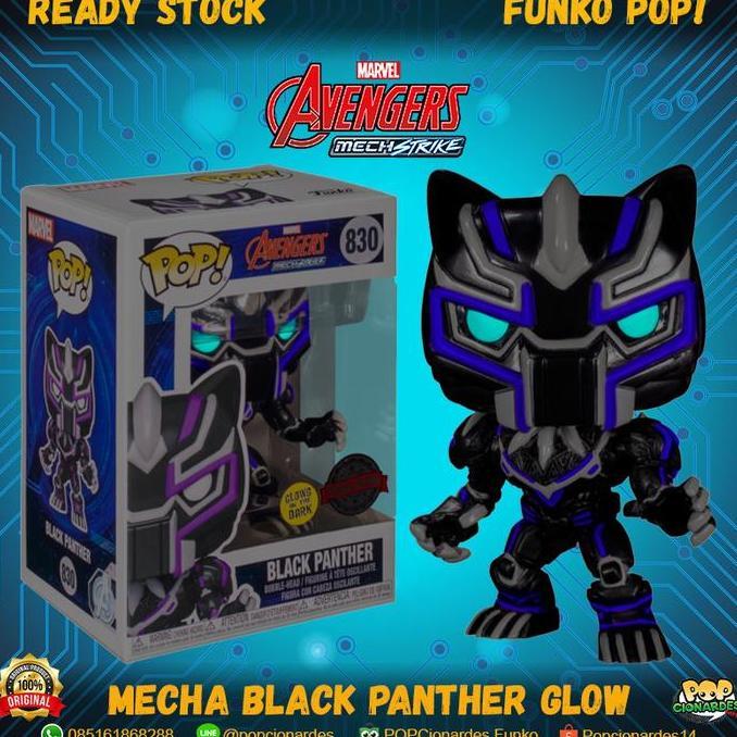 Funko POP Marvel - Avengers Mech Strike - Black Panther Mech Glow #830