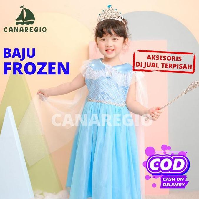 Baju Frozen Gaun Pesta Anak Frozen Baju Pesta Ulang Tahun Cosplay Frozen Anak