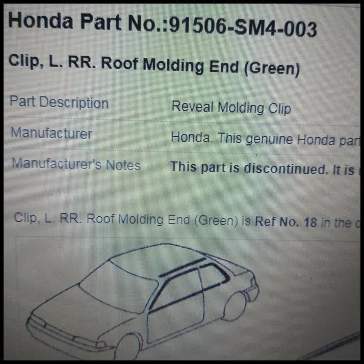 GRATIS ONGKIR KLIP KANCING MOBIL HONDA 91506-SM4-003 