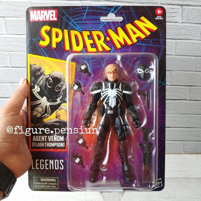 MARVEL LEGENDS SPIDER-MAN AGENT VENOM FLASH THOMPSON SPIDERMAN RETRO VINTAGE HASBRO ACTION FIGURE OR