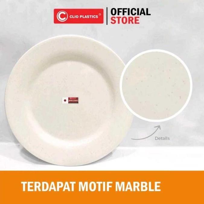 6 Pcs Piring Makan Plastik 9 Inch Japan Series - Piring Cekung Super Tebal- Piring Ceper Bulat Premi