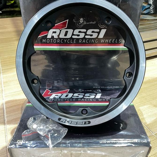 Velg Vespa Tubeless Hitam Black List Chrome Vrossi Ring 10 Original
