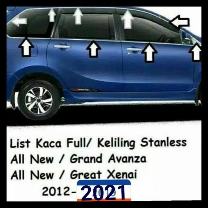 GRATIS ONGKIR LIS LIST KACA SAMPING WINDOW LINER ALL NEW AVANZA XENIA FULL KELILING 