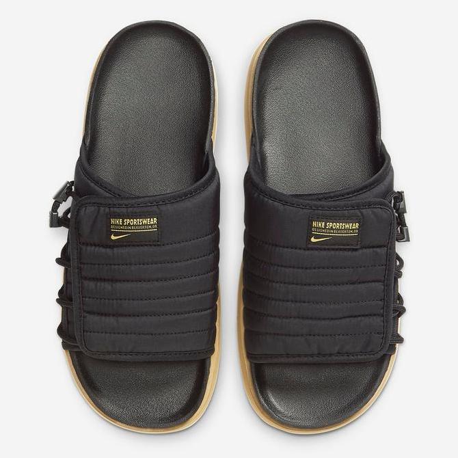 NIKE ASUNA 2 SLIDE BLACK SANDED GOLD