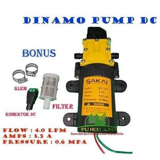 Sakai Pompa Dinamo Dc 12V Sprayer Elektrik Plus Konektor
