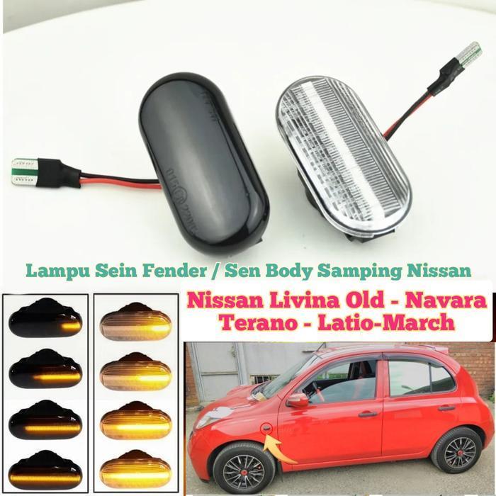 Lampu Sein Fender Nissan march livina Led running