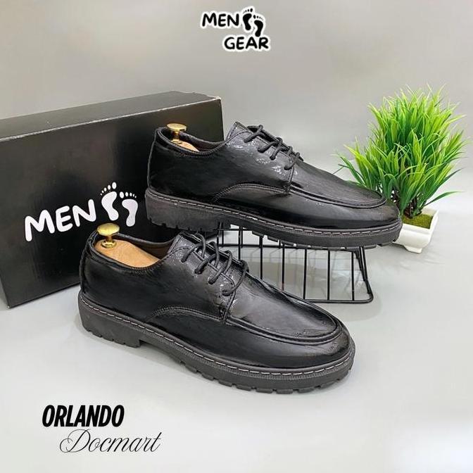 MENFOOTGEAR Orlando Sepatu Pantofel Pria Original Sepatu Kerja Formal Cowok Docmart Hitam