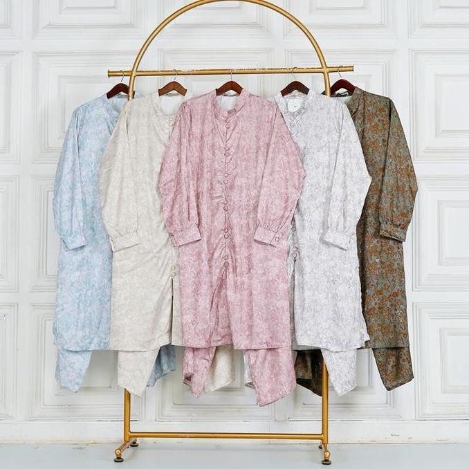 Khemari Thya Series - Setcel Elegan - Setelan Kulot Simple - Setelan Celana Mewah - Setelan Long Tun