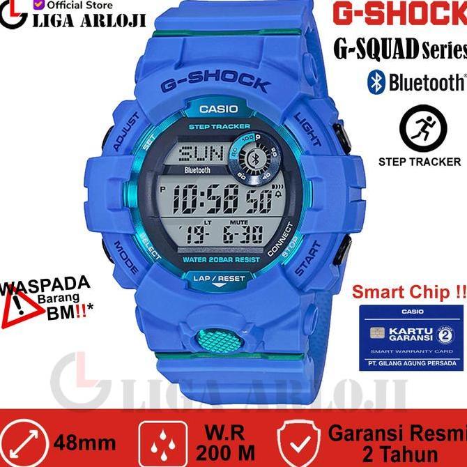 Casio G-Shock G-Squad Gbd-800-2Dr Jam Tangan Pria Gshock Gbd800 Biru