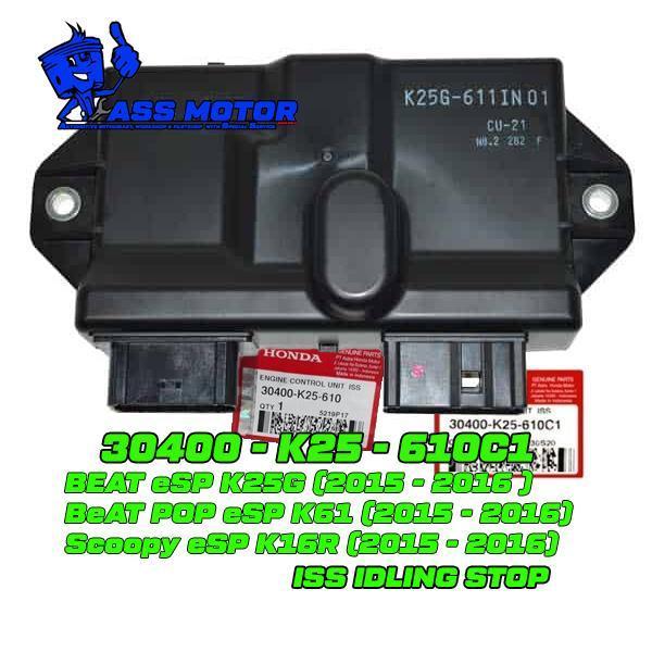 Ecu Beat Esp Pop Scoopy Esp 2015-2016 Iss Idling Stop Ecu K25 611 Original Dan Terpercaya