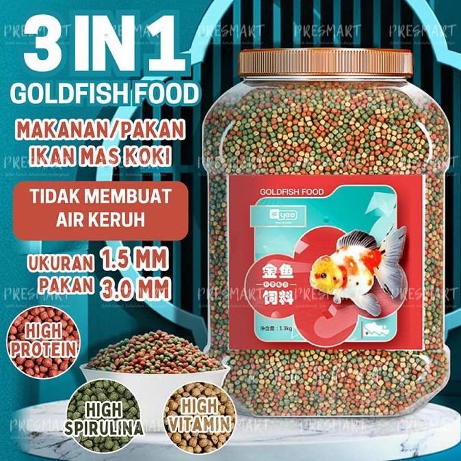 barkajule_ - pelet premium ikan mas koki - pakan premium ikan mas koki 1.5mm 3mm