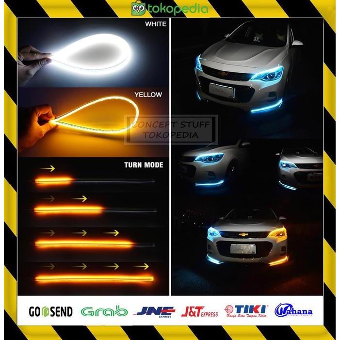 Lampu DRL Flexible / Running Light / Lampu LED / Lampu Alis DRL Putih