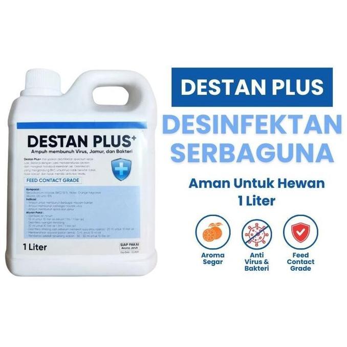Destan Plus 1 L - Desinfektan Serbaguna - Desinfektan ruangan - Desinfektan Aman untuk Hewan - Desta