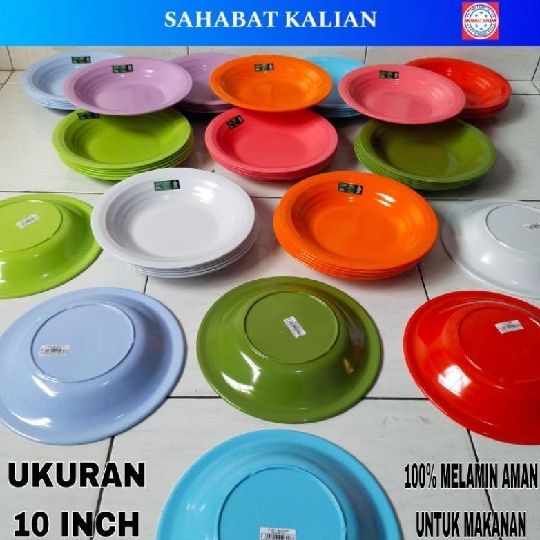 (6 Piring) Piring Melamin Golden Fish P1001 Ukuran 10 Inch Termurah