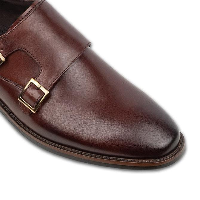 Damian Monkstrap Brown - Nappa Milano - Sepatu Formal Pria