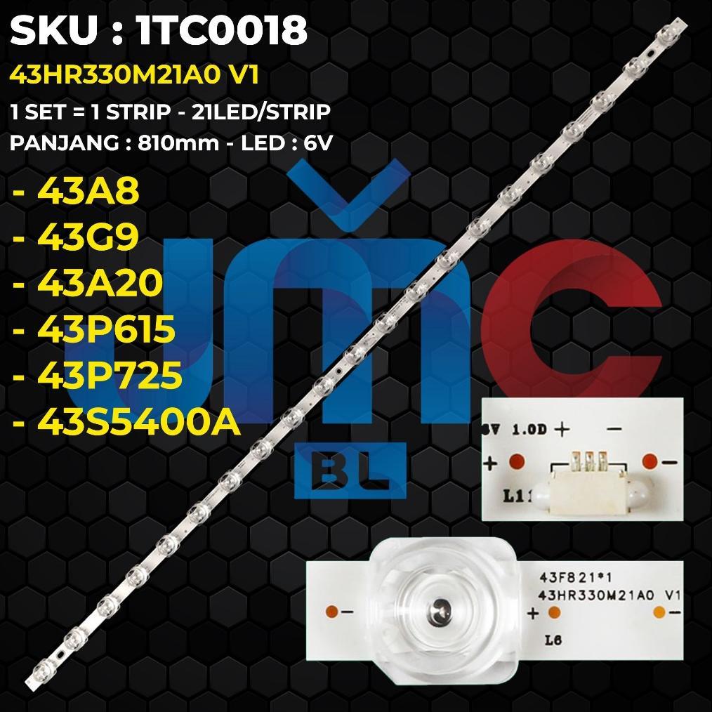 Backlight TV TCL 43 Inch 43A8 43G9 43A20 43P615 43P725 43S5400A 43HR330M21A0 V1
