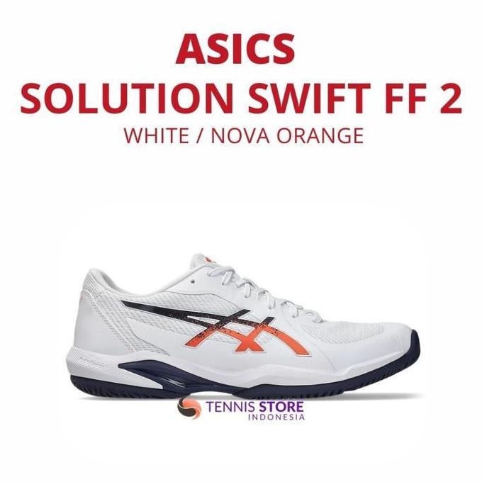 Sepatu Tenis Asics SOLUTION SWIFT FF 2 / White Nova Orange
