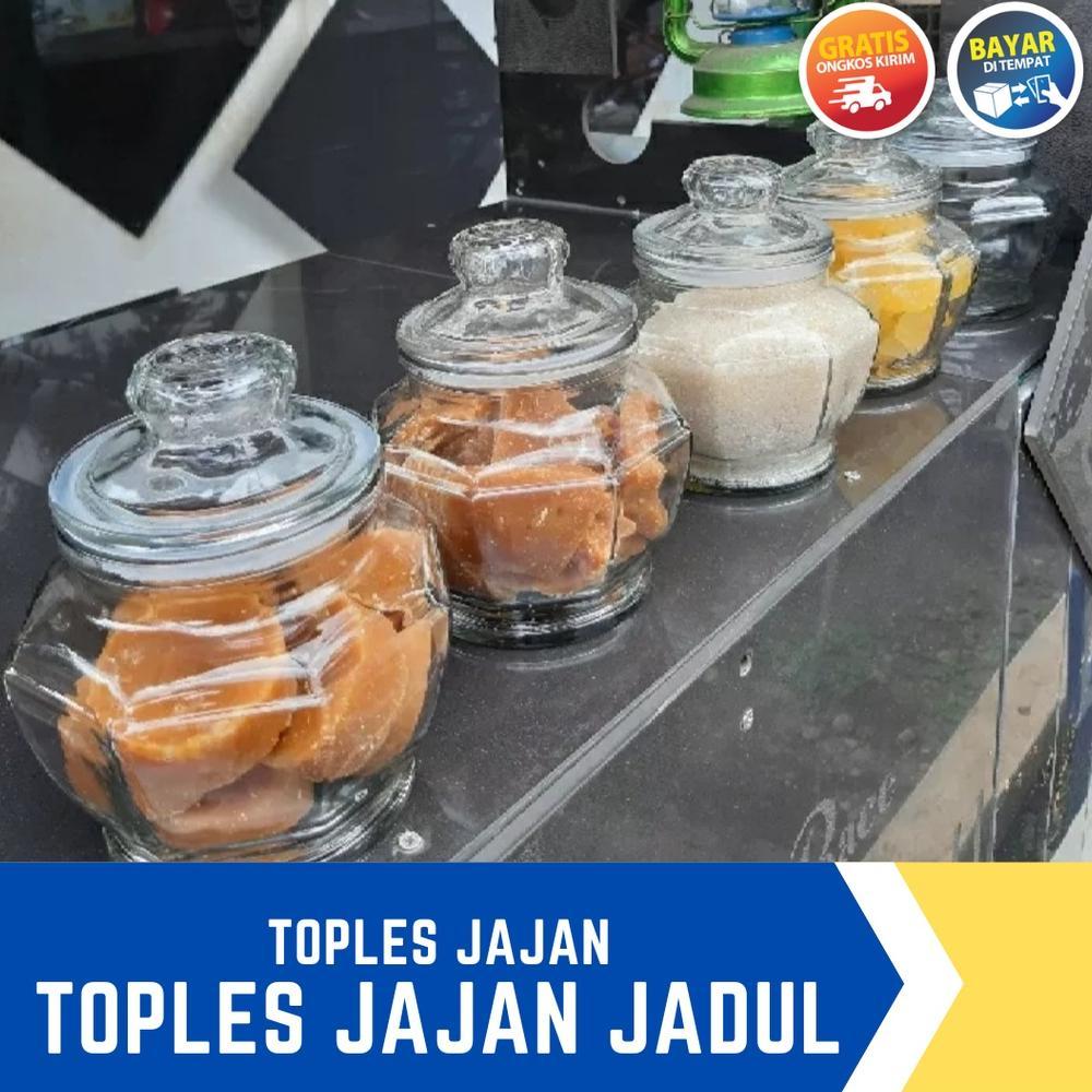 Toples Tempat penyimpanan Makanan dan Kue Lebaran Kedaung Model Jadul Tutup Kaca Kedap Udara