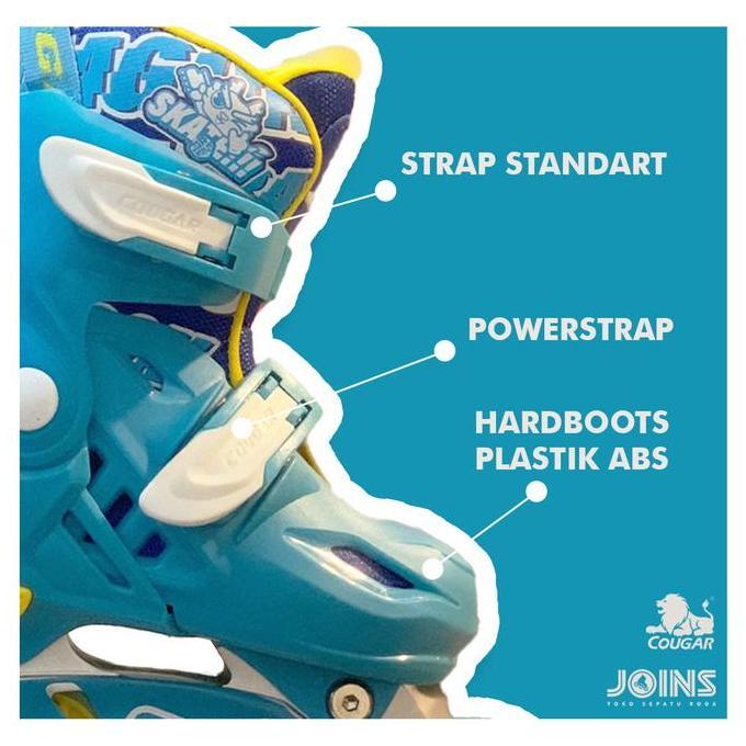 Terlaris Sepatu Roda Anak Inline Skate Cougar Mzs887Ps Qs Set