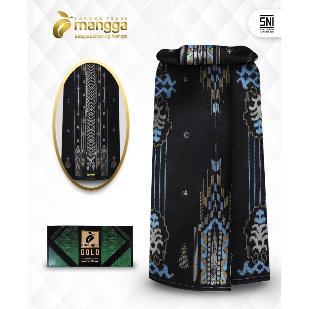 Best Sale Sarung Mangga Gold Kembang Dgw Hitam Biru Baru Gkdgw52