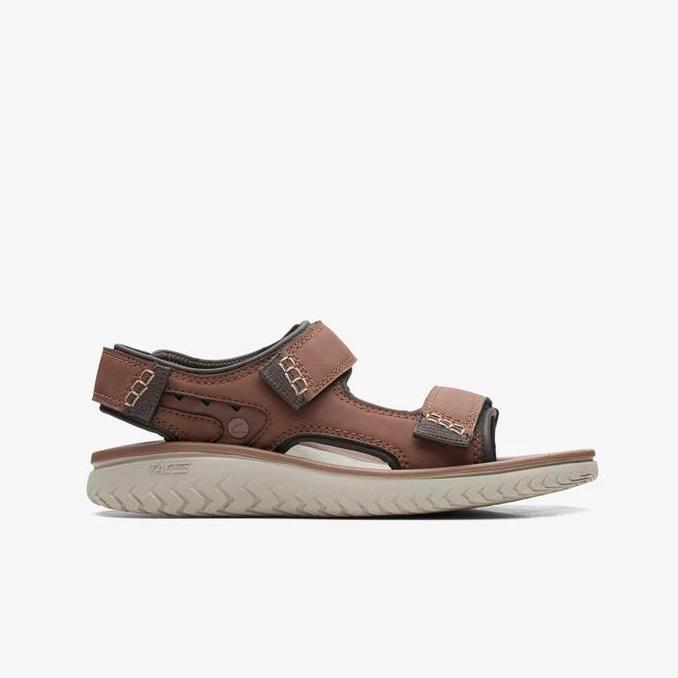 Clarks Wesley Bay CKS26164704 100% Orinal Sepatu Sandal Pria Leather
